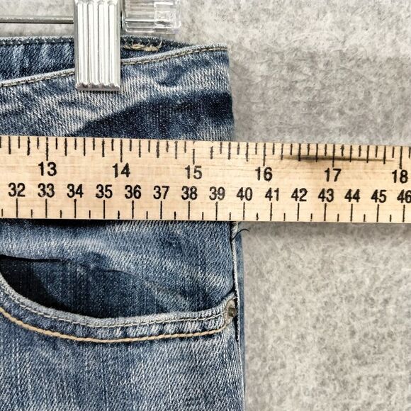 American Eagle Bootcut Jeans  2 x 29 Short Denim Cotton Blue Faded Light Wash - Picture 4 of 10